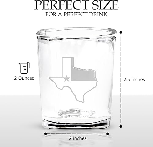 Miniatura 2 de Rogue River Tactical Regalo cuadrado de vidrio de tiro de contorno de bandera del estado de Texas para Texan TX