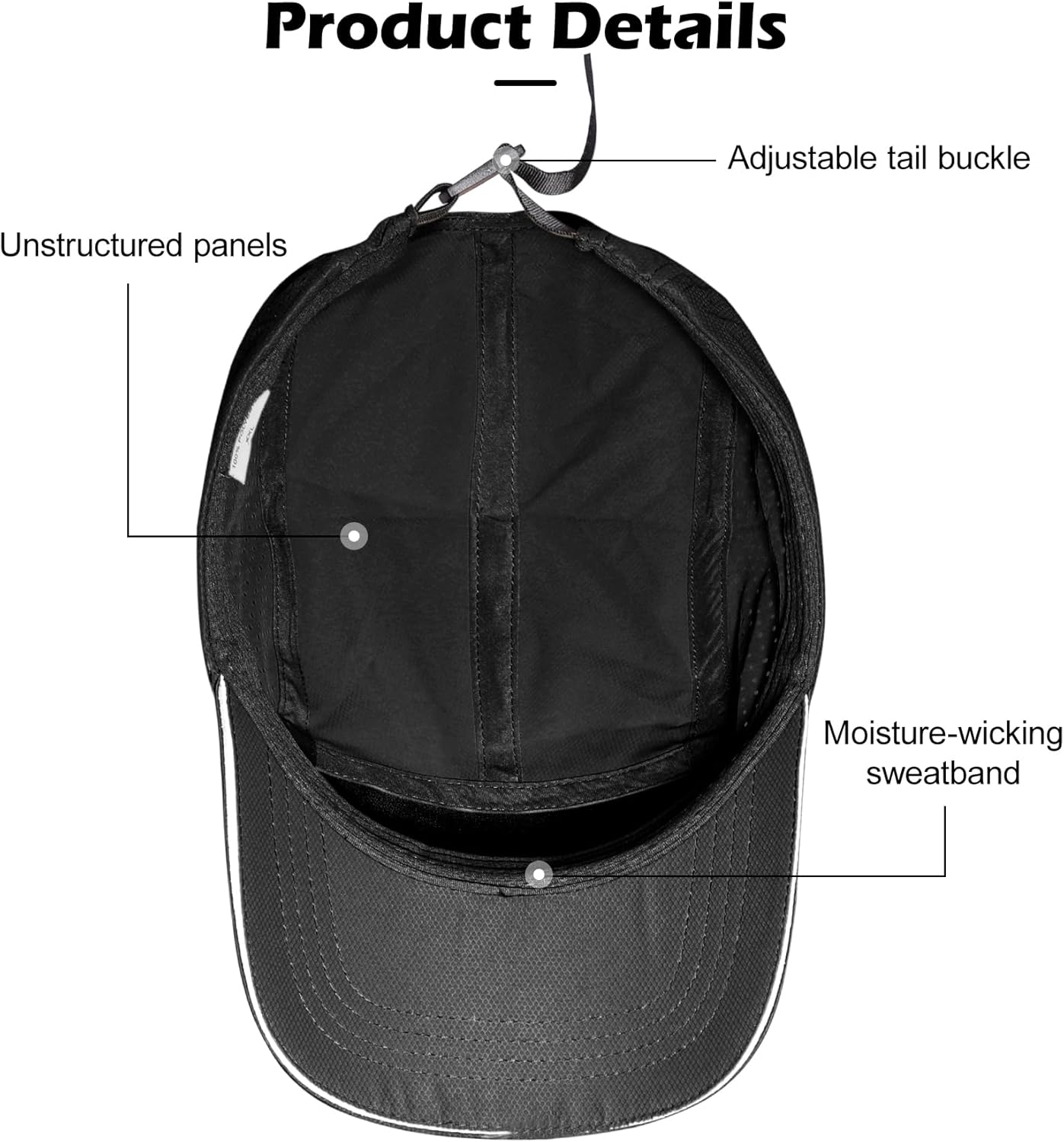 XL XXL Hat Mens Big Head, Performance Golf Hat for Men Women Water-Resistant Sun Hat Adjustable Summer Sport Cap Outwork - Image 5