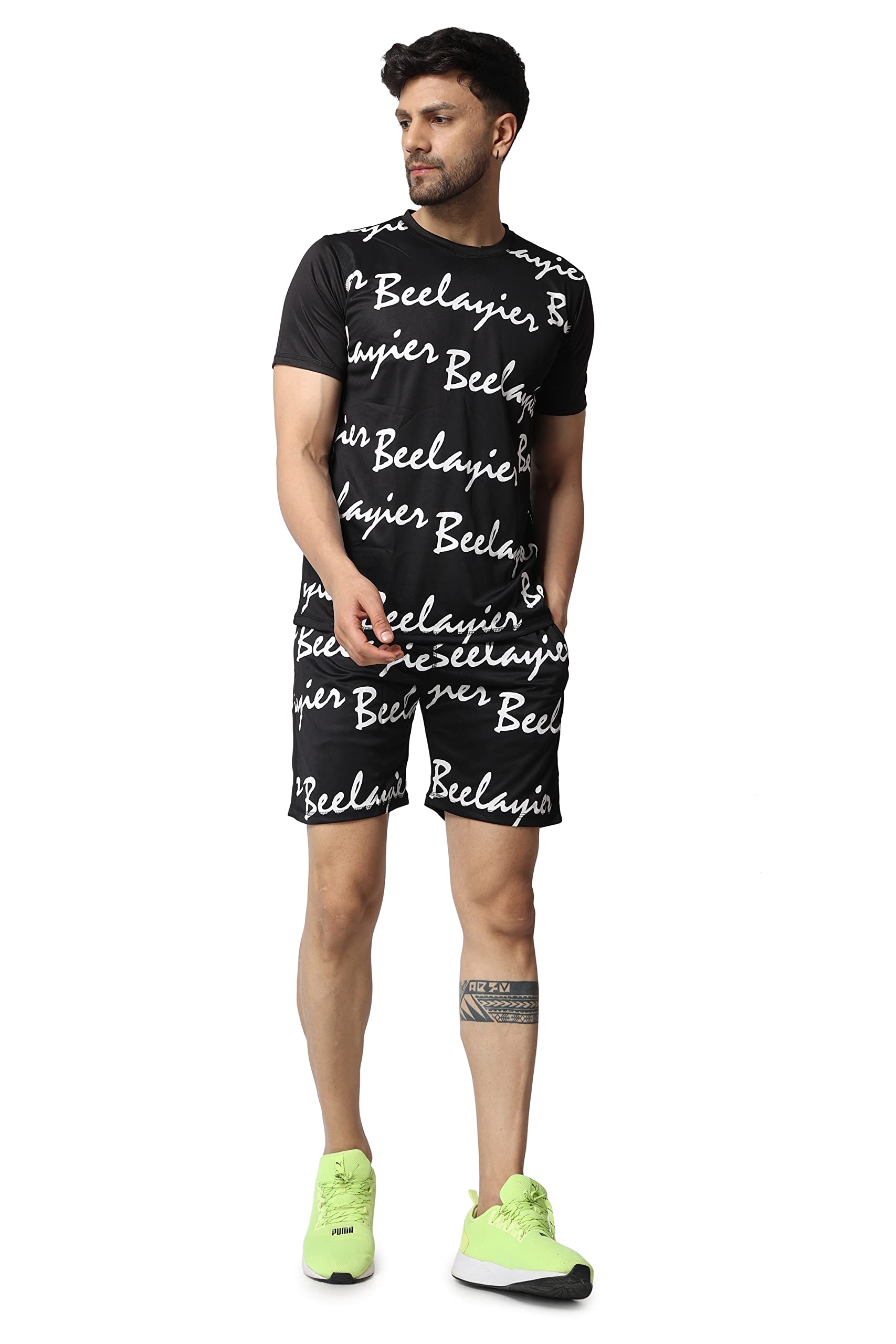 yellow tree "LETTER Printed Black Designer Co-Ord Set (FT-Black-Letter-001-XL)-picture-23