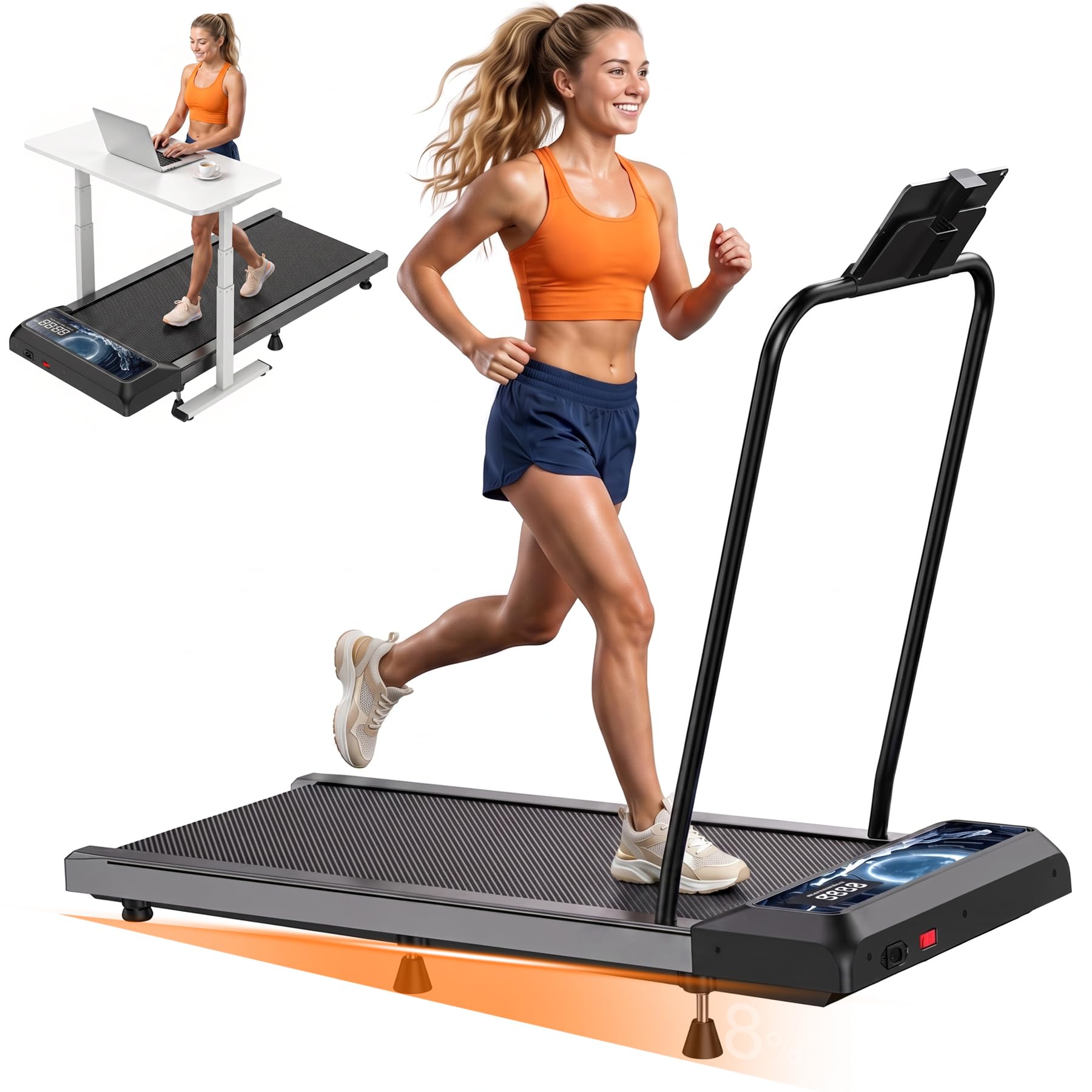 Photo 1 of HCOIW 2.5HP Walking Treadmill with Incline, Black