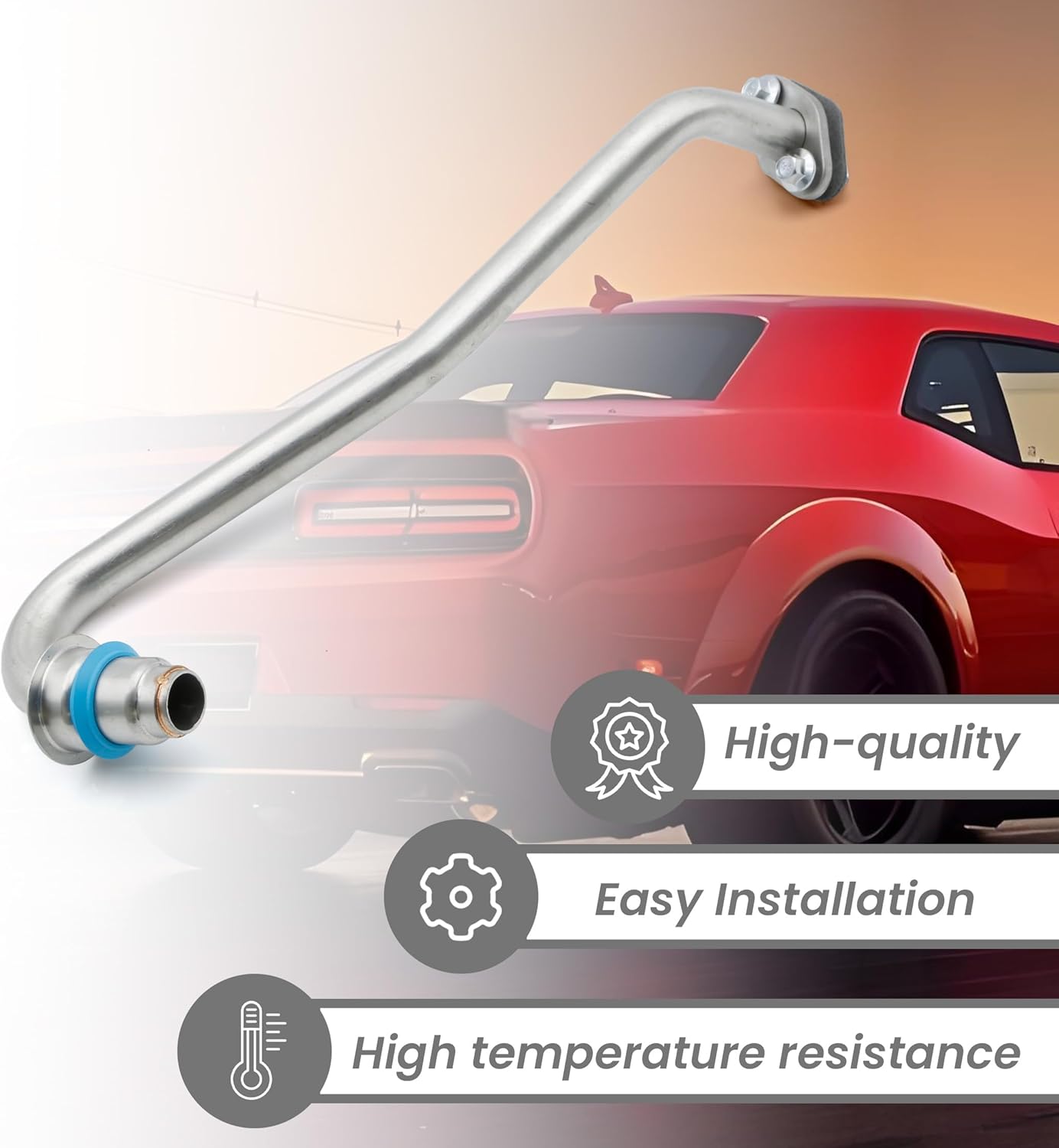 EGR Valve to Intake Plenum Tube Line Fit for Dodge Challenger Charger Magnum Chrysler 300 3.5L V6 2005-2010 Replaces 4593582AA 4593582AB 04591250 4591250 598-171