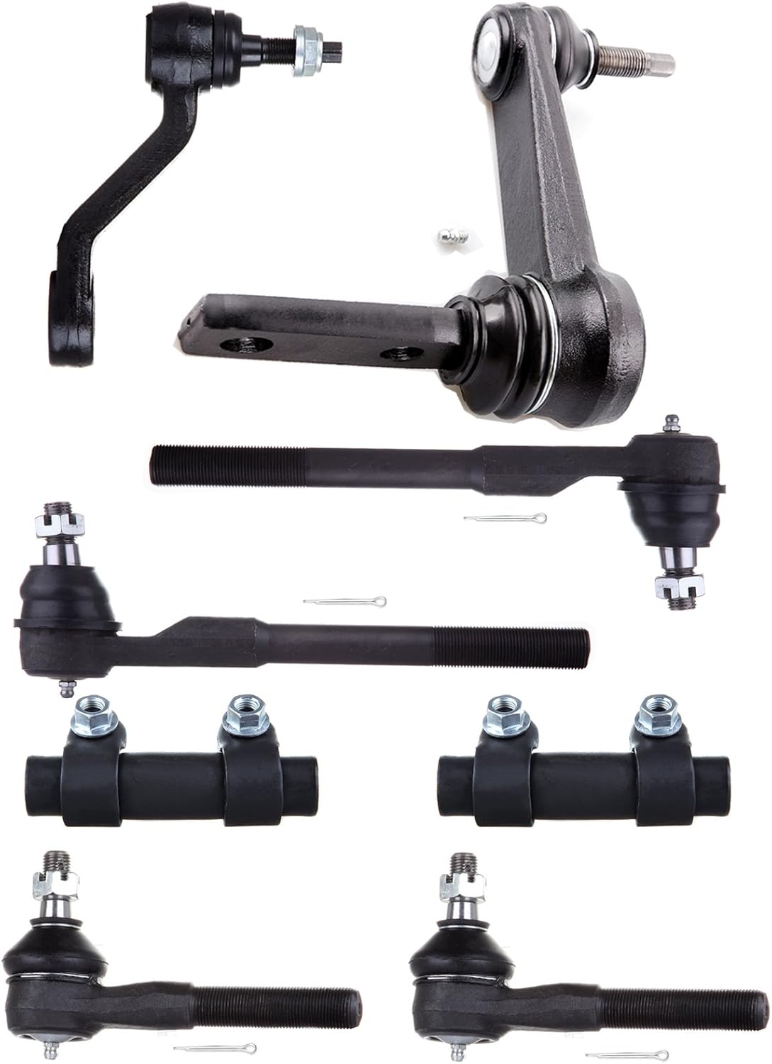 ECCPP Tie Rod End Tool 2000 2001 for Dodge for Ram 1500 for Dodge for Ram 2500 for Dodge for Ram 3500 - Front Tie Rod Adjusting Sleeve Idler Arm Inner Tie Rod Ends Outer Tie Rod Ends Pitman Arm