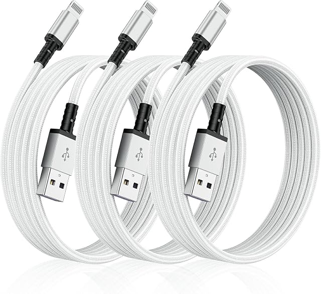 3Pack [Apple MFi Certified] iPhone Charger Cable 3m, Long Apple Lightning to USB Charging Lead 3 meters, Super Fast Apple iPhone Charging Cables for iPhone 12 Pro Max/12 Mini/11 Pro/XS/XR/8/7/6,iPad