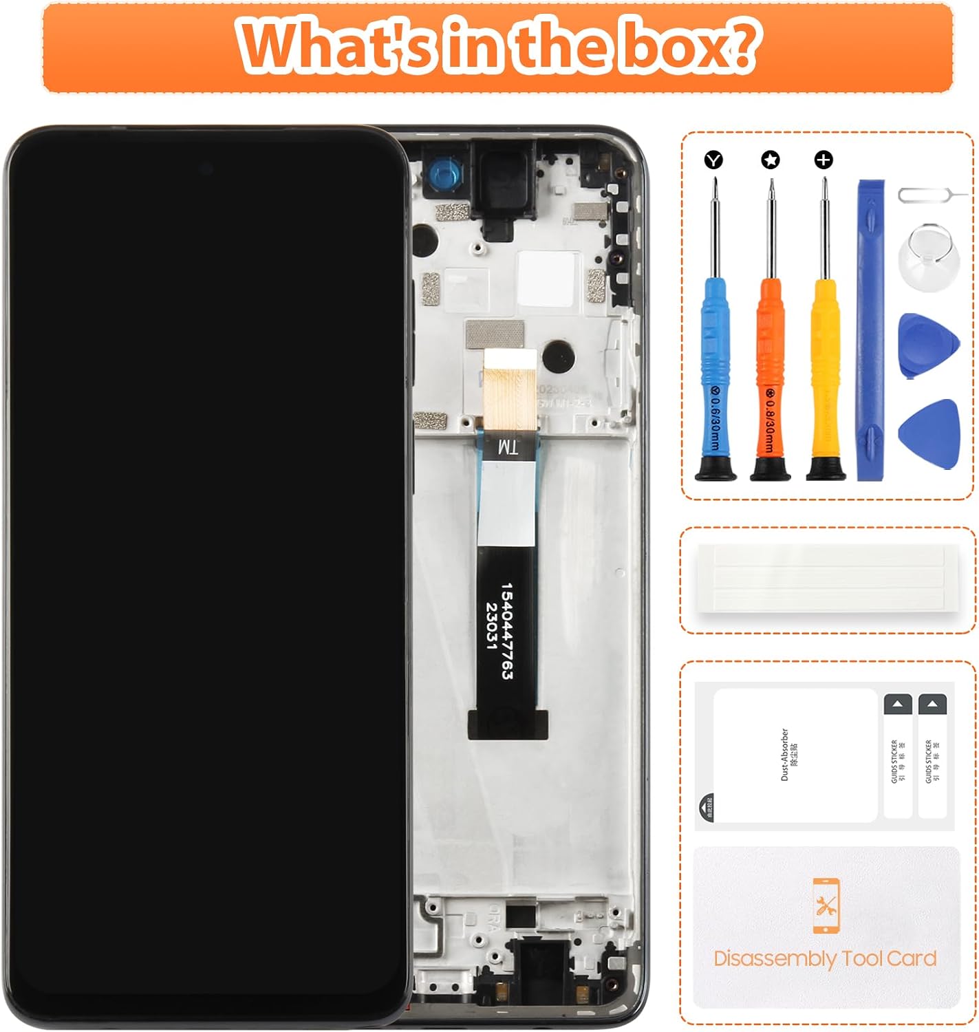 Screen for Motorola Moto G Stylus 5G 2023 Screen Replacement for Moto XT2315 LCD Screen XT2315-4,XT2315-1,XT2315-5 Touch Display Digitizer Assembly Repair Parts(Black with Frame)