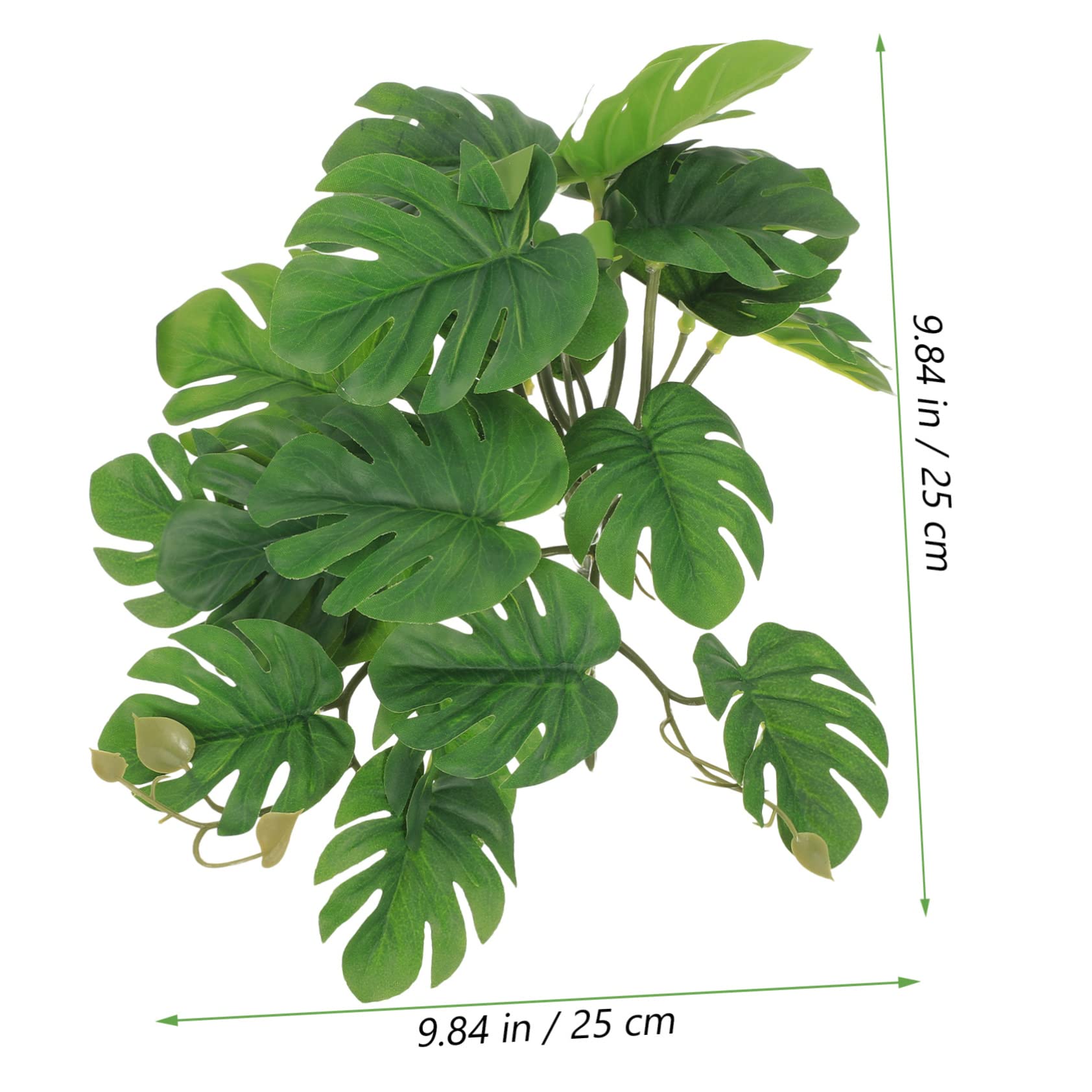 HANABASS 4stücke Terrarium Künstliche Pflanze Dekoration Simulierte Pflanzen Für Reptilien-Tanks Aquarium Und Heimdeko Pflanzenornamente Für Geckos Und Von Monstera