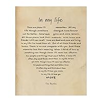 Vista 1 de The Beatles - In My Life - Music Wall Art Print, Song Lyrics Wall Decor For Music Room Decor, Studio Decor, Office Decor, Man Cave & Living Room