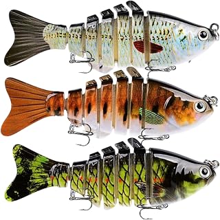 Fishing Lures Multi Jointed Fish Fishing Kits Slow Sinking Lifelike Swimbait Freshwater and Saltwater Crankbaits for Bass Trout Bass Lures
