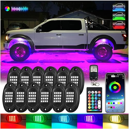 Miniatura 25 de 8Pods - Kit de luces LED RGB segmentadas para Jeep, camiones, UTV, ATV, carrito de golf, RZR SXS Offroad cuatro ruedas con control remoto APP/RF