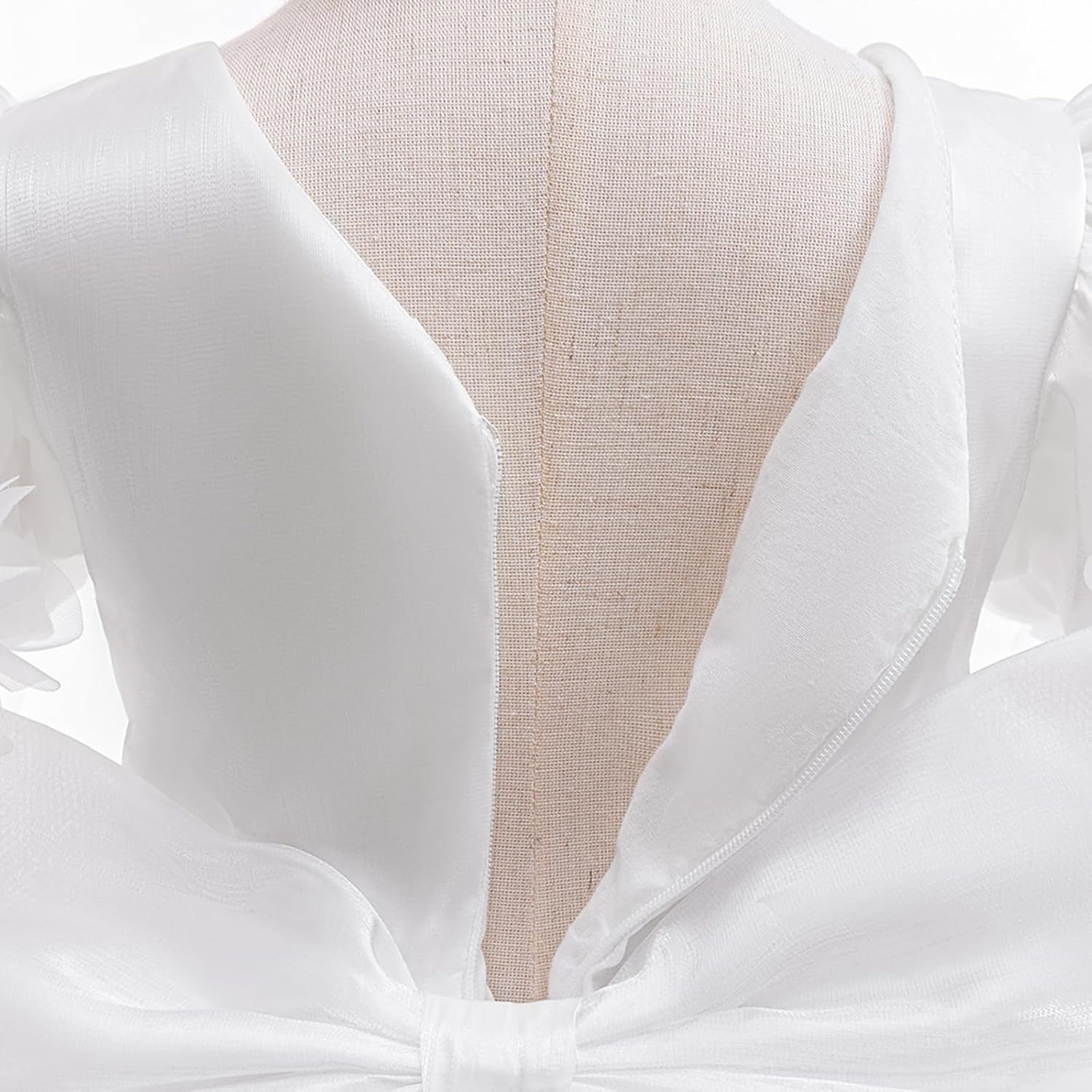 Baby Girl Lace Backless Dresses with Headwear Bowknot Flower Dress Toddler Girls Tulle Gown Pageant Wedding Birthday - Image 6