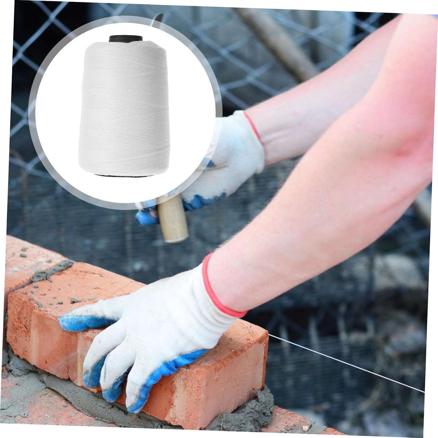 Mipcase 350m Construction Layout Tool Cotton Thread for Ink Absorption for Bricklaying Projects