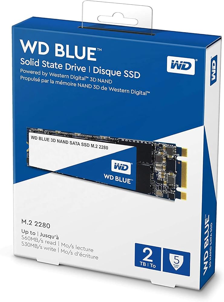 Western Digital WD Blue 2TB 3D NAND SATA 6Gb/s, M.2-2280 Internal Solid State Drive thumbnail 2