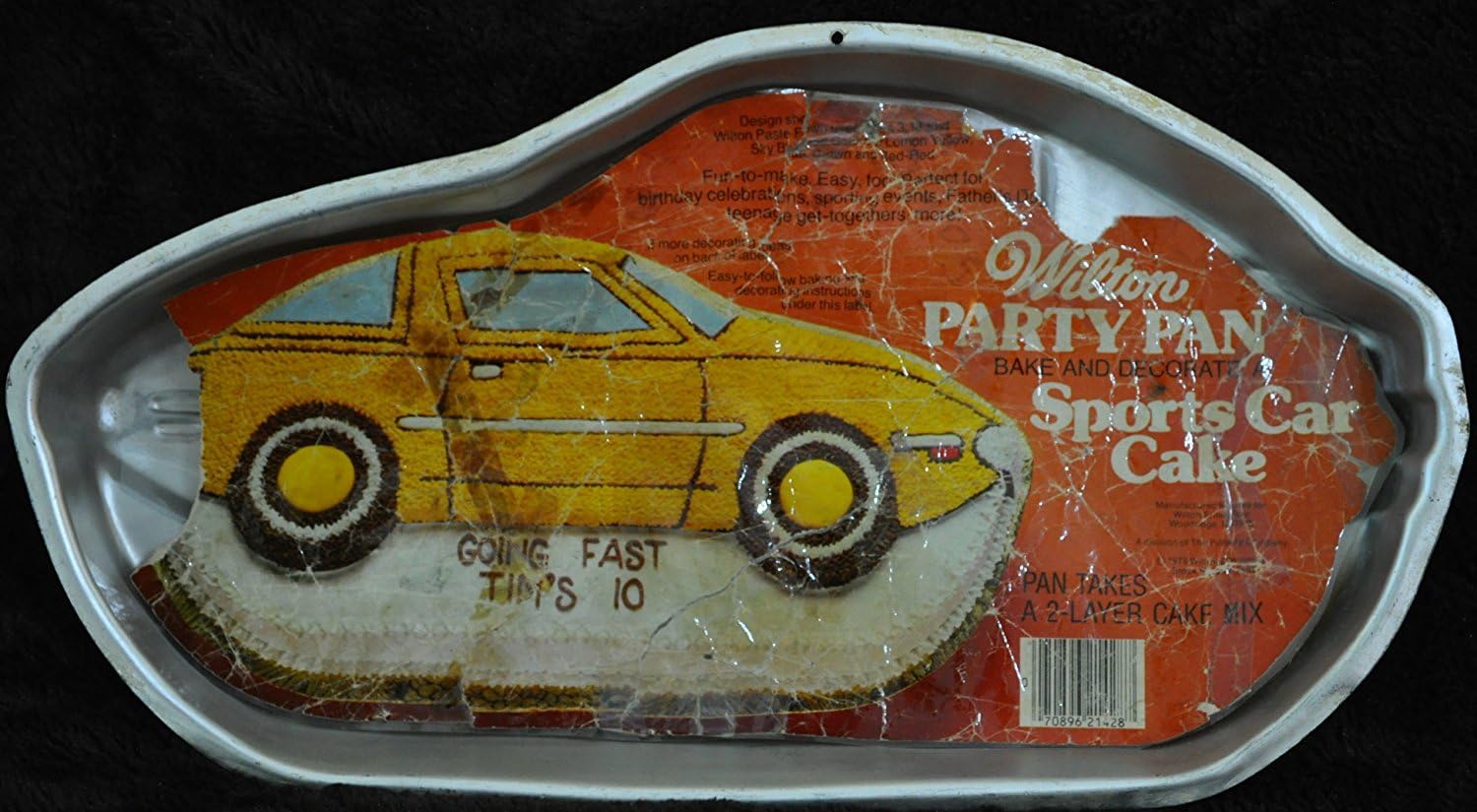 Wilton Cake Pan Sports Car/Speed Boat/Convertible (5021948) Retired 1979 Novelty