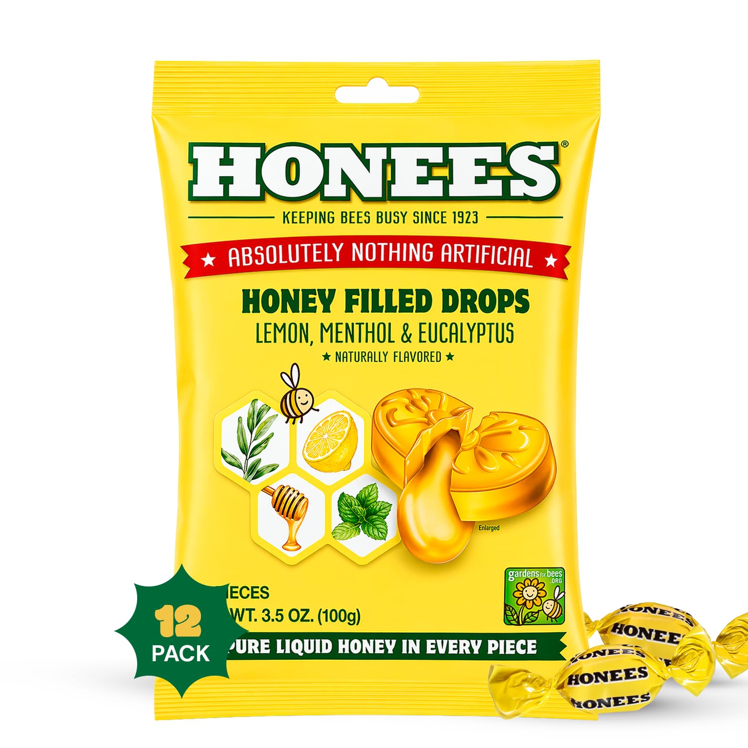 Amazon.com: Honees Filled Honey Lemon Cough Drops- Filled with
