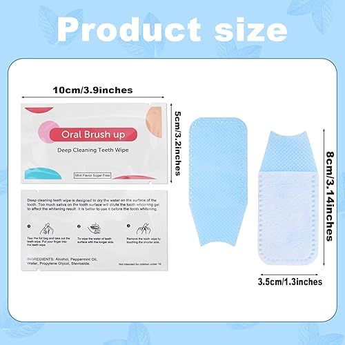 Miniatura 4 de Paquete de 120 toallitas desechables para dientes de limpieza profunda, paquete individual, cepillo oral de 3.14 x 1.3 pulgadas, para adultos