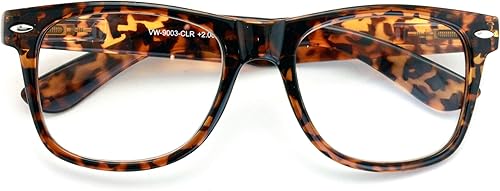 Miniatura 6 de V.W.E. 2 pares de anteojos de lectura XL grandes, lente transparente de ajuste amplio de gran tamaño, potencia de 1.00 a 6.00 lectores