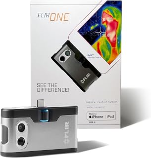 FLIR ONE Thermal Camera for iPhone 15+ USB-C: 240x180 Super Resolution, MSX & VividIR – Inspect Electrical, HVAC, Leaks