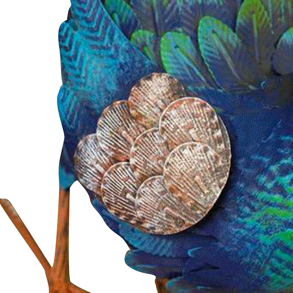 Amazon | 美しい孔雀の彫刻 豪華な日本庭園装飾品, 64cm×65cm