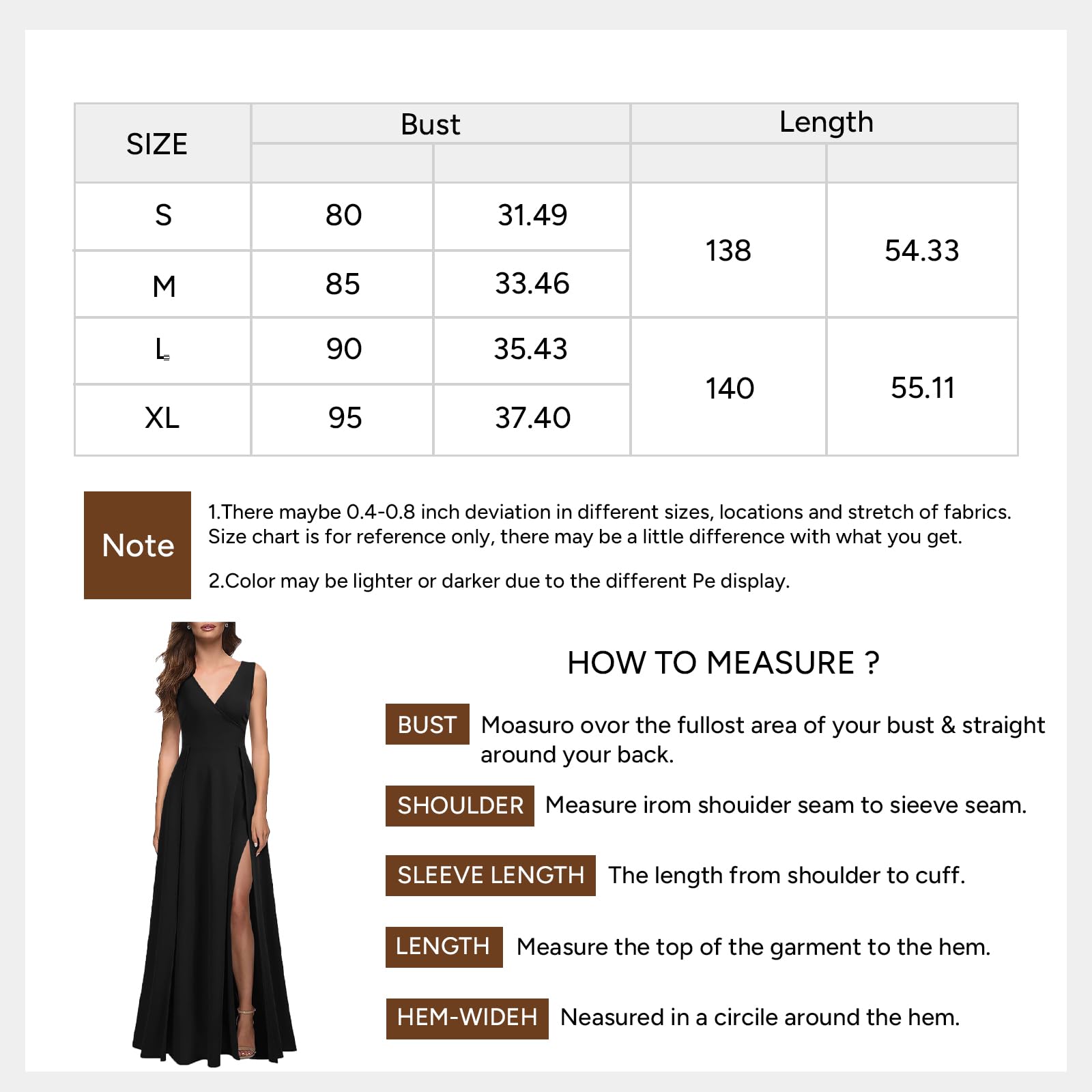 Abito Lungo da Cerimonia Donna Maxi Abitos con Spacco Senza Maniche Elegante Vestito da Sera Linea ad A con Scollo a V Sexy Abito da Damigella d'Onore Ballo Festa Cocktail Party
