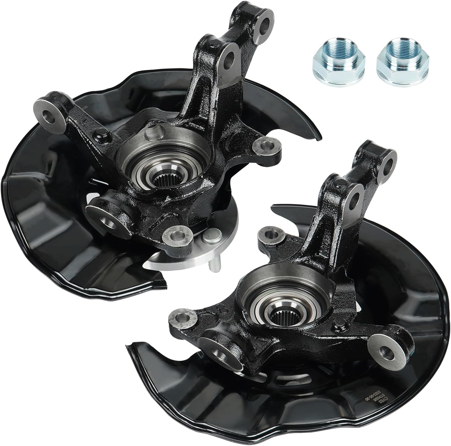 Front Steering Knuckles & Wheel Bearing Hub Assembly Fit for Toyota Corolla 1.8L 2.4L 2009-2013 for Matrix 1.8L 2009-2013 09 10 11 12 13 Replace for 698-381 698-380 698381 698380 Left & Right Side Front Left&Right Steering Knuckle Assembly