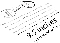 Vista 5 de Juego de brazaletes Xocartige para uso escalonado, con cuentas variadas, ajustables