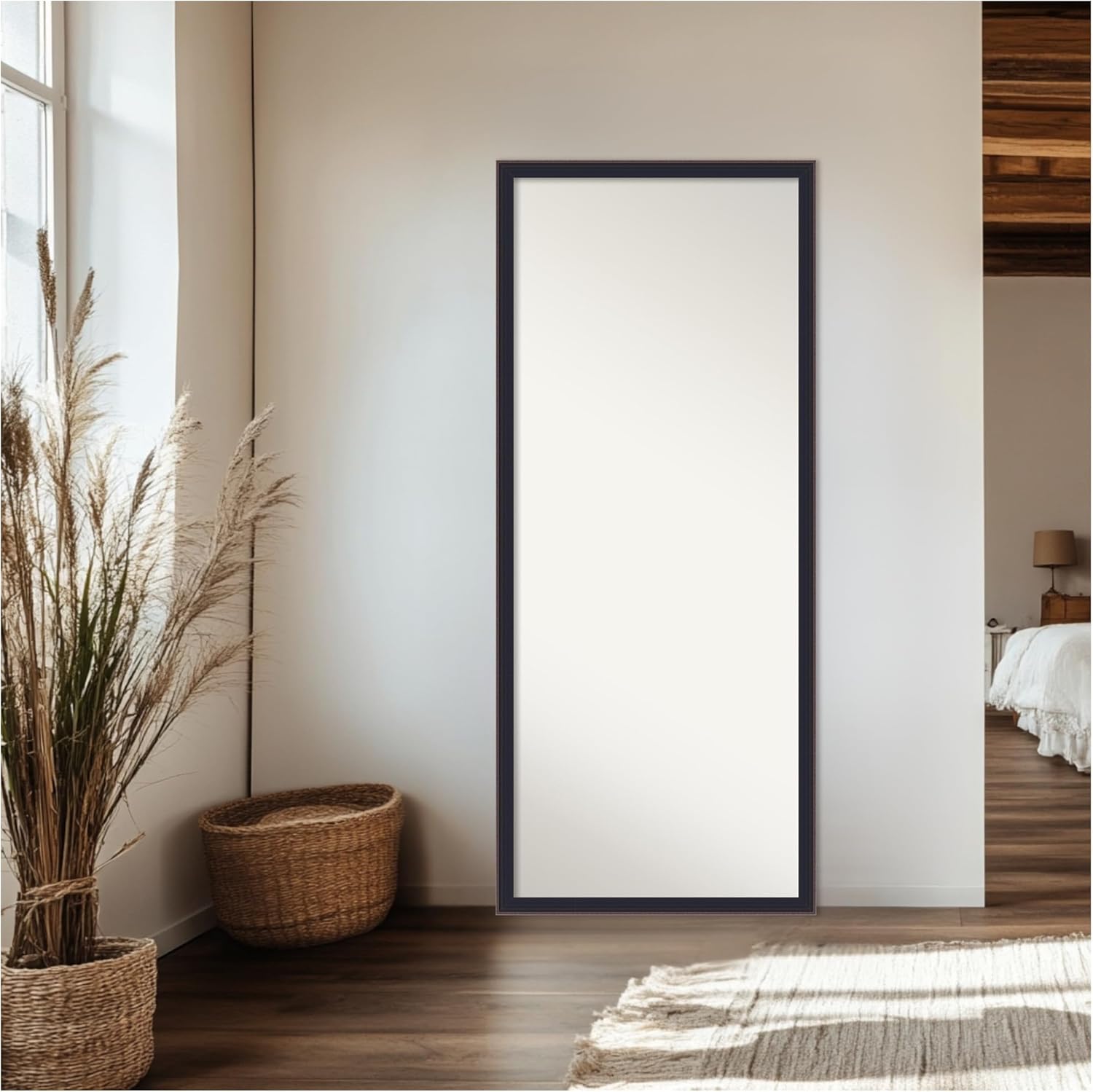 Amanti Art Black Full Length Mirror, 63x27 Havana Black Bronze Tall Free Standing Body Wall Mirror Full Length for Dressing, Casual Frame, Lean on Floor or Hang, Wall Decor