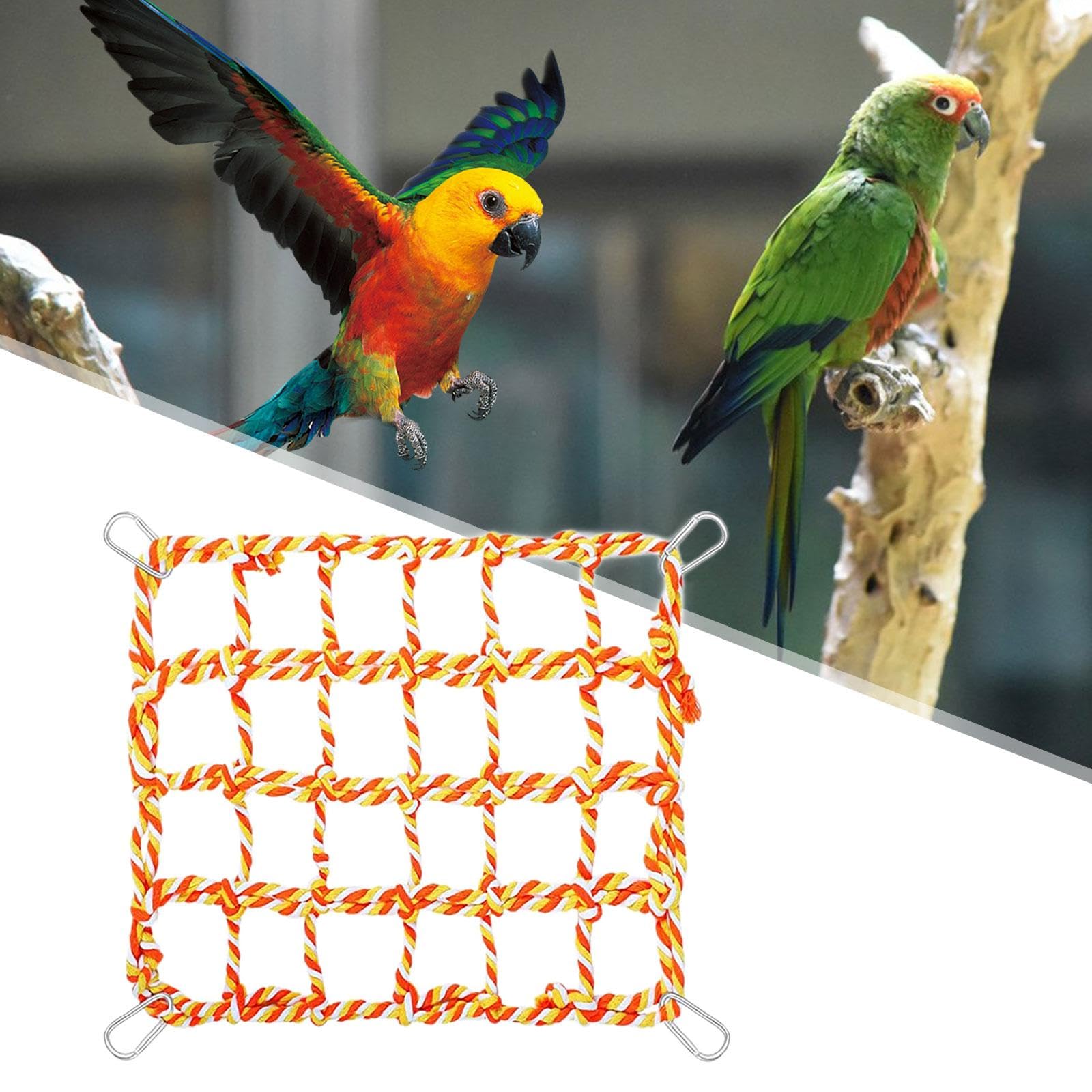 Hängemattennetz para Mascotas, Red de Cuerda para Pájaros, Puente de Cuerda, para Loros, Ratones