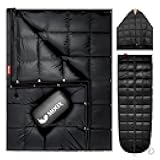 MOOX Down Camping Blanket Packable Backpacking Camping Quilt Outdoor Lightweight Warm Water Resistant Puffy Sleeping Bag Travel Hiking 55
