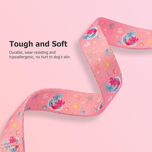 Miniatura 4 de Collar de perro hecho a mano para perros pequeños, medianos y grandes, sirena rosa con colgante de moda de otoño e invierno, ideal para perros