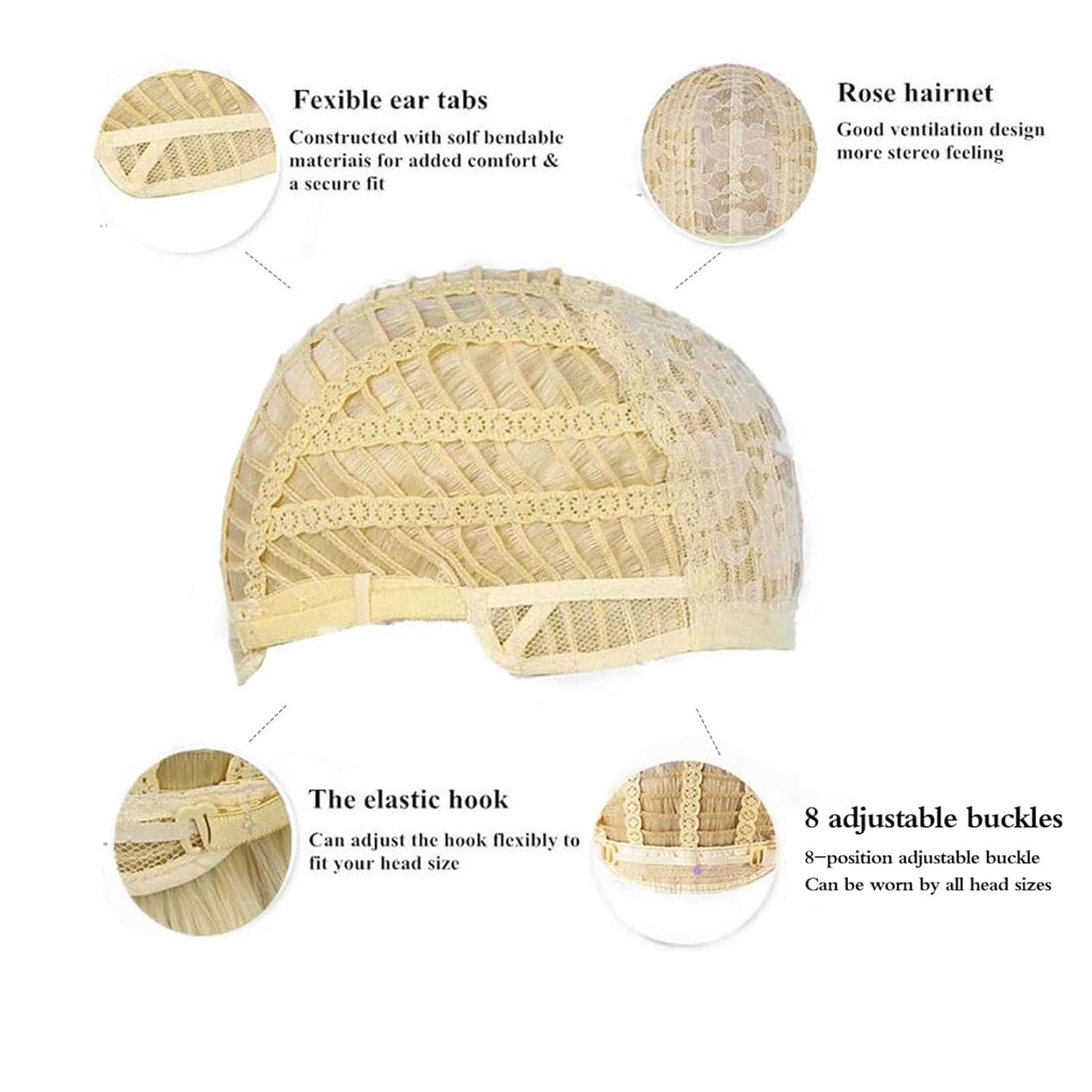 Judge Colonial Wig for Men Beige Funny Crazy Wigs Washington Halloween Costume Cosplay Party Wigs (Beige)