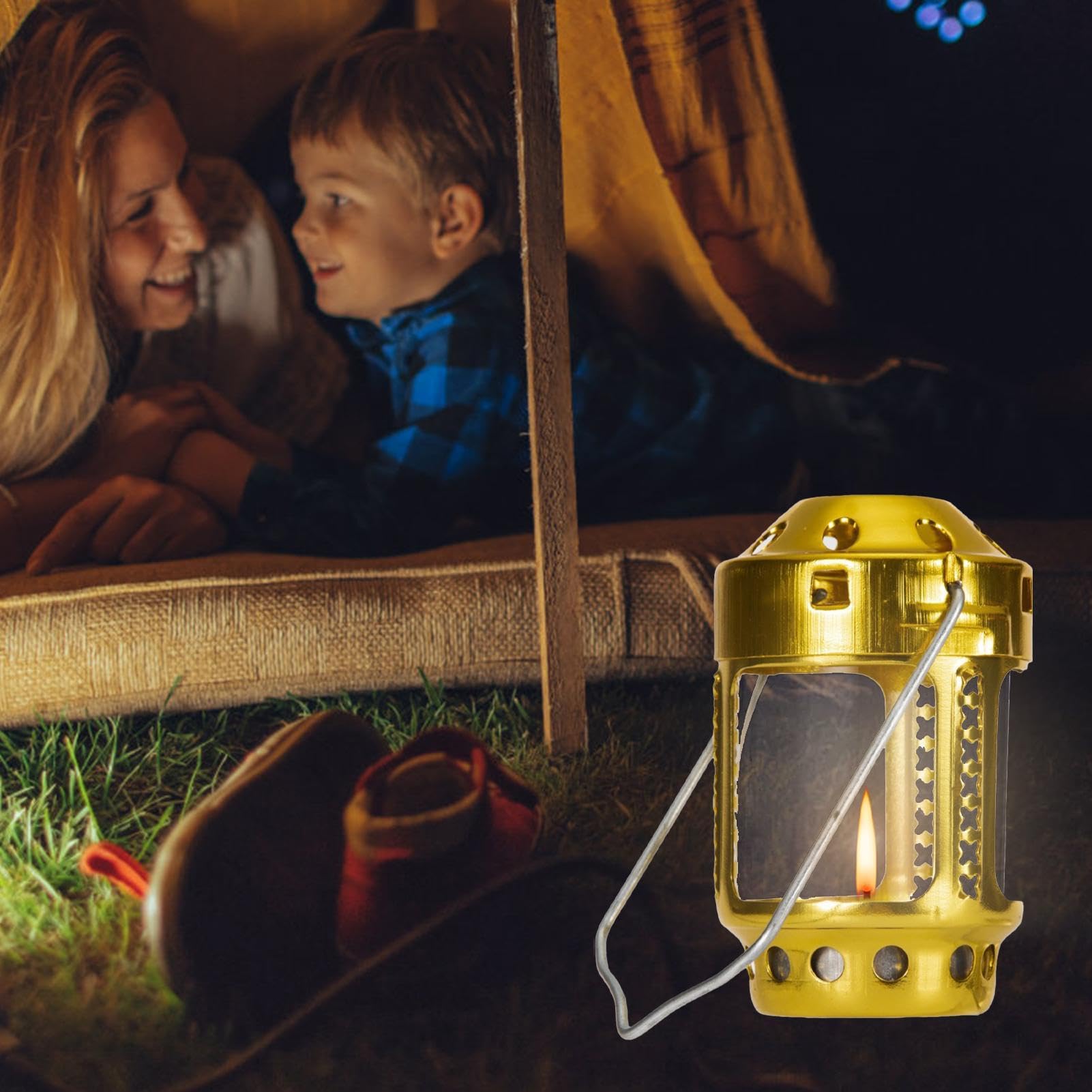 Lanterna per candela , lanterna per candela da campeggio | Lanterna per candele da tè da campeggio con maniglia,Supporto per portacandele per lanterna per illuminazione interna ed esterna in