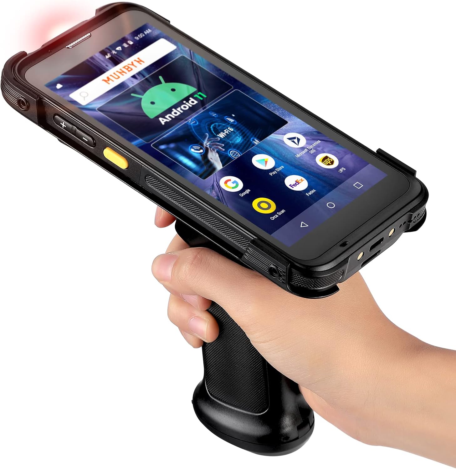 2022 - Escáner de código de barras Android con mango de pistola, Android 11, Wi-Fi 6 MUNBYN para ordenador móvil portátil PDA de 5,5
