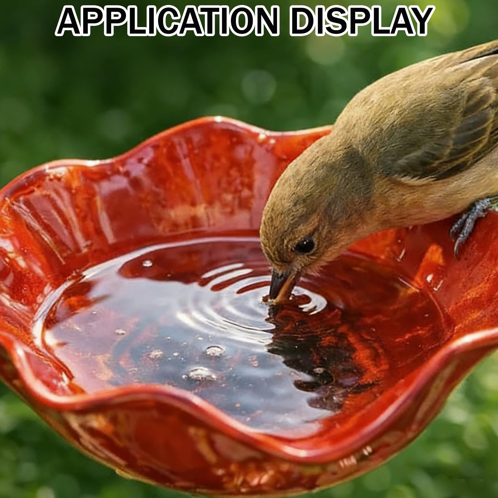 Blumen Gartenstecker Vogeltränke, Metall Blume Bienentränke Für Den Garten, Handmade Metal Flower Garden Stake Bird Bath, Insektentränke Gartens Für Bienens Schmetterlingstränke (3 Stück) - 5