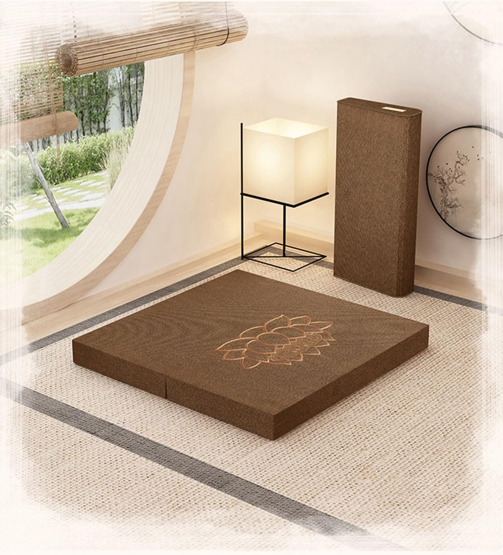 Cojín de meditación para uso doméstico, futón de tela plegable gruesa para meditación y culto zen
