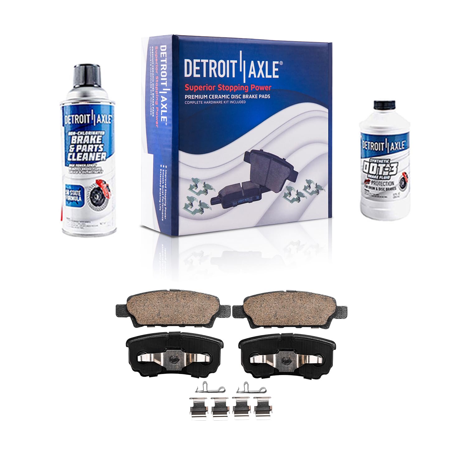 Detroit Axle - Rear Brake Pads for Chrysler Sebring 200 Dodge Avenger
