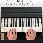 Piano Notes Guide for Beginner, Removable Piano Keyboard Note Labels for Standard Size 61/88 Key Pianos, No Need Stickers, Piano Accessories With Box (Classic Black)