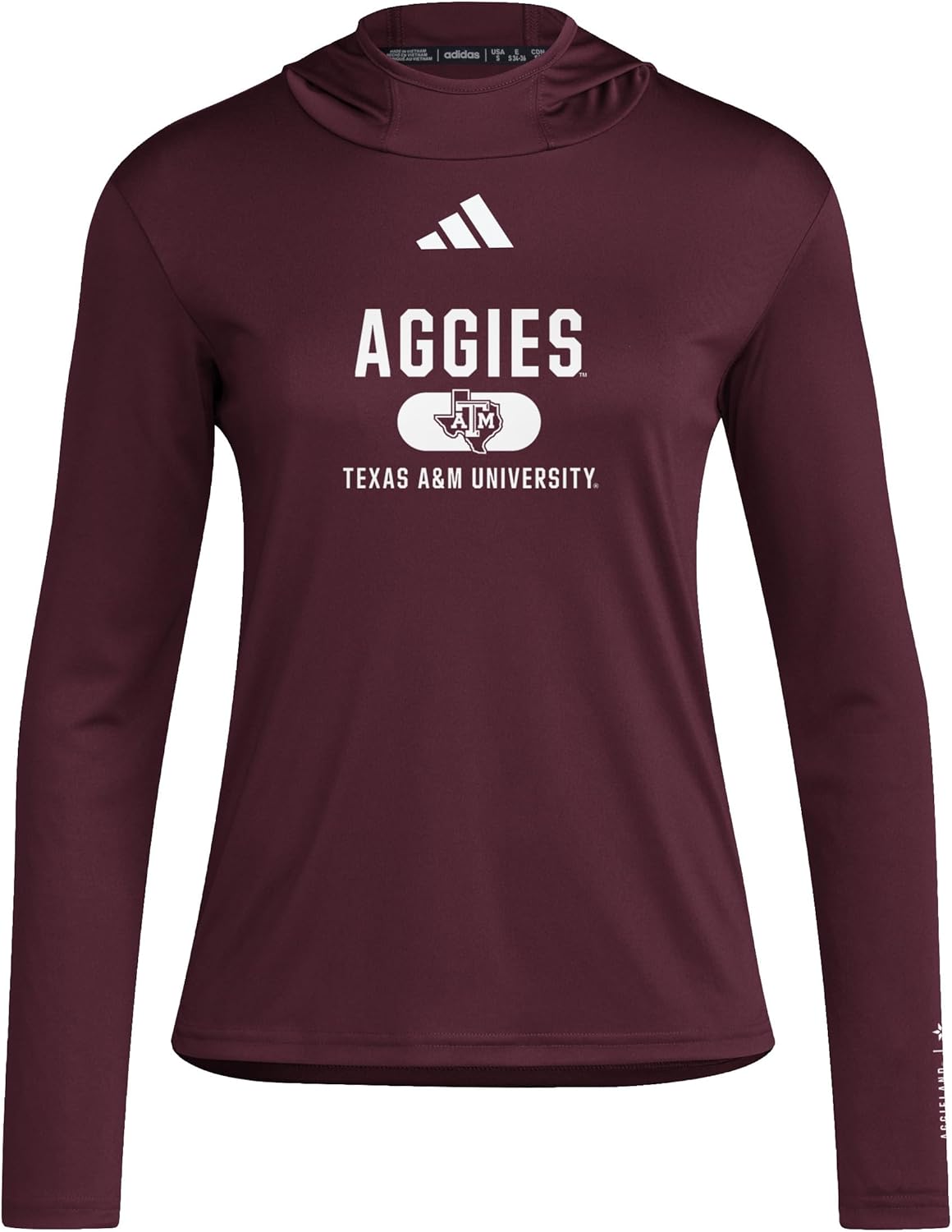 adidas womens D4t Texas A&m University Lightweight Hoodie