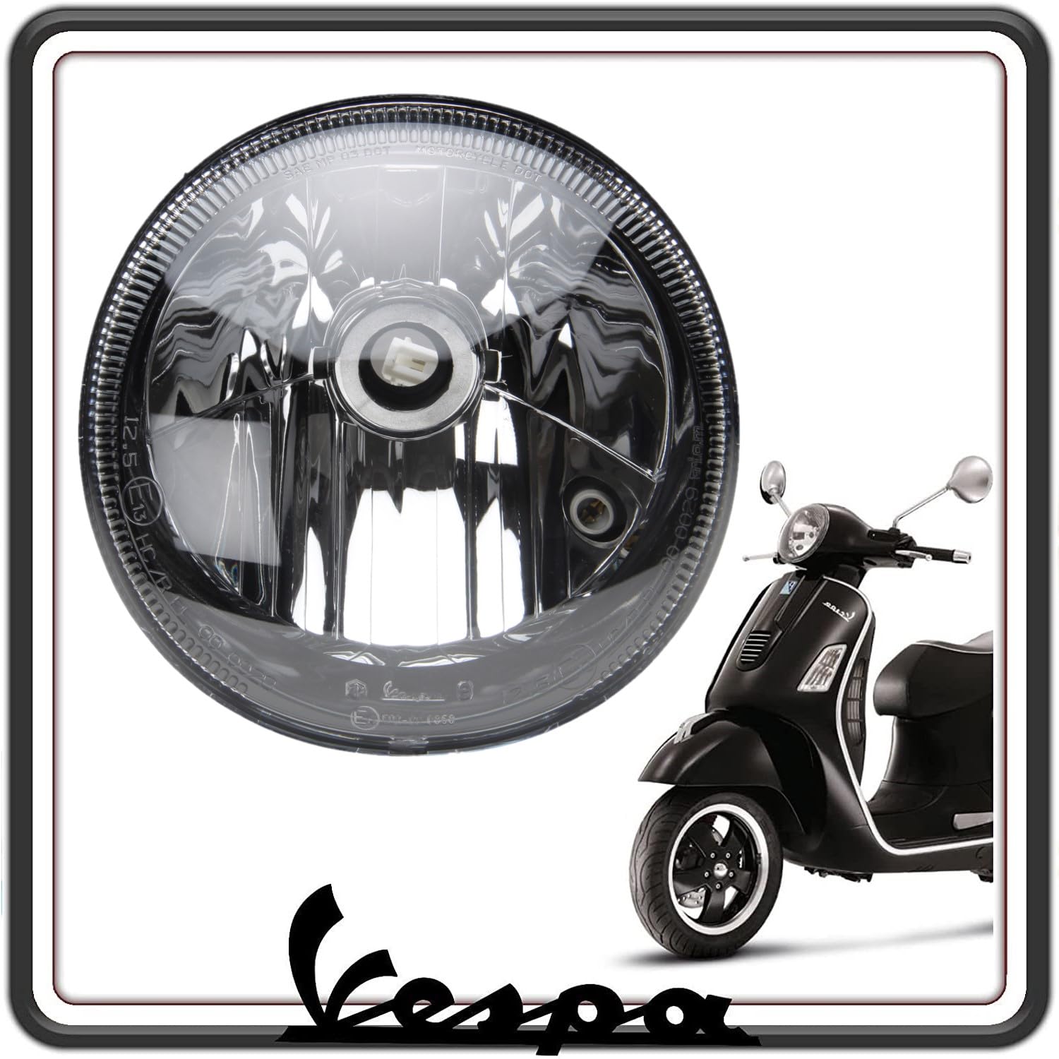 PIAGGIO FARO GRUPPO OTTICO PROIETTORE FANALE ANTERIORE COMPLETO VESPA GTS 125 ie SUPER DAL 2009 AL 2016 - VESPA GTS 300 ie SUPER DAL 2008 AL 2016 ORIGINALE