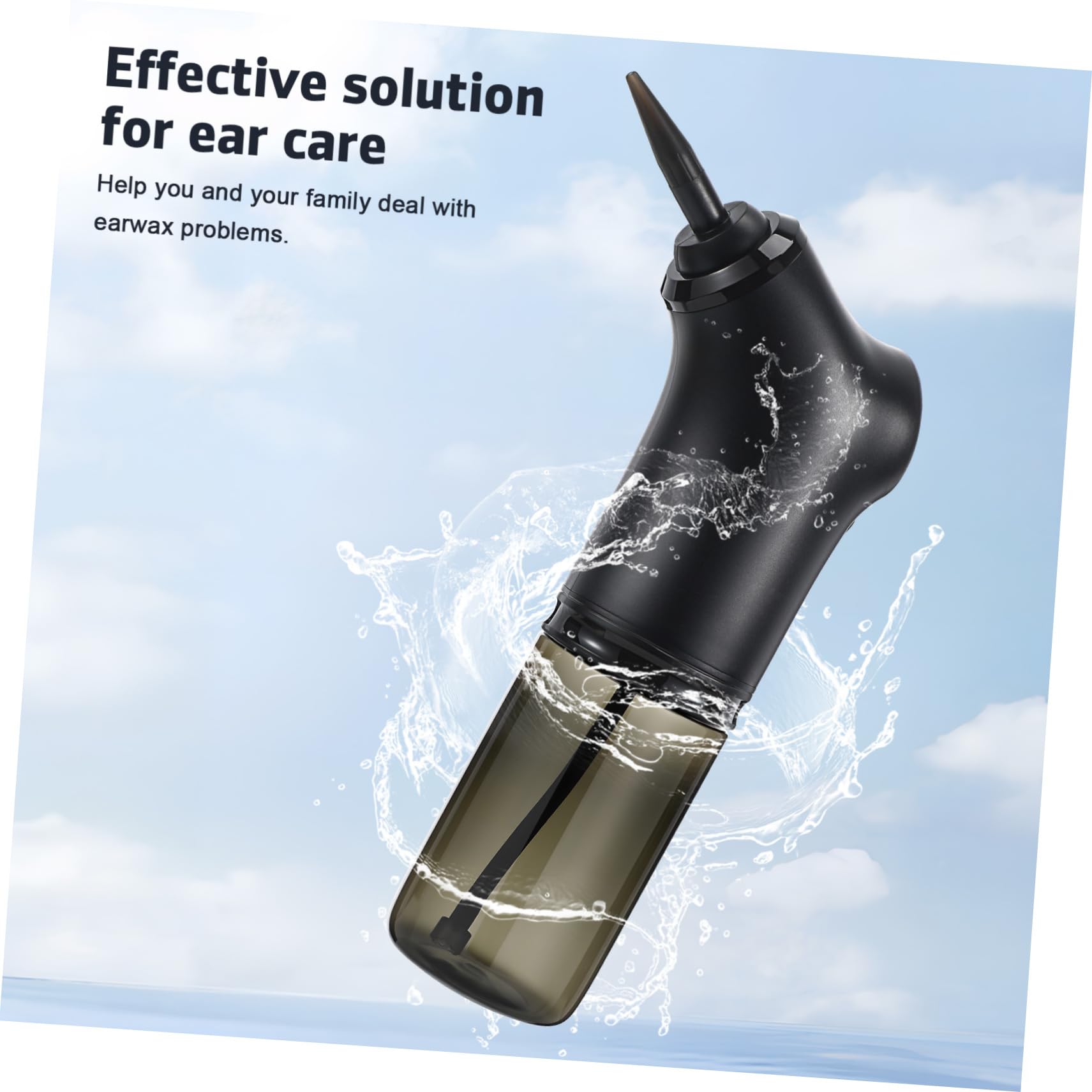 Elektrischer Ohrreiniger 200ml 2000mah Schwarz aus Abs, 1 Satz
