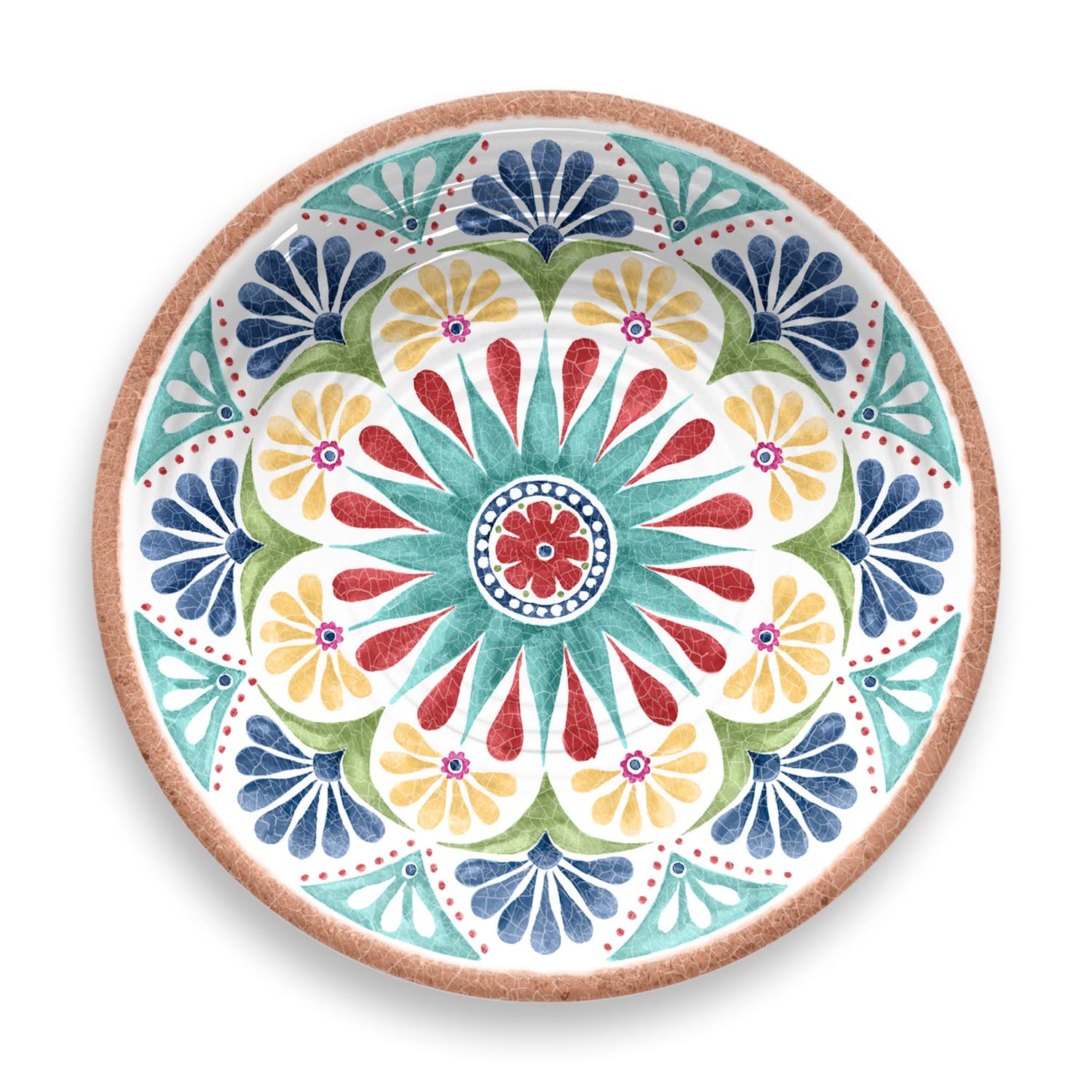 Abode Homewares Rio Medallion Tarhong Round Platter, 14", Melamine