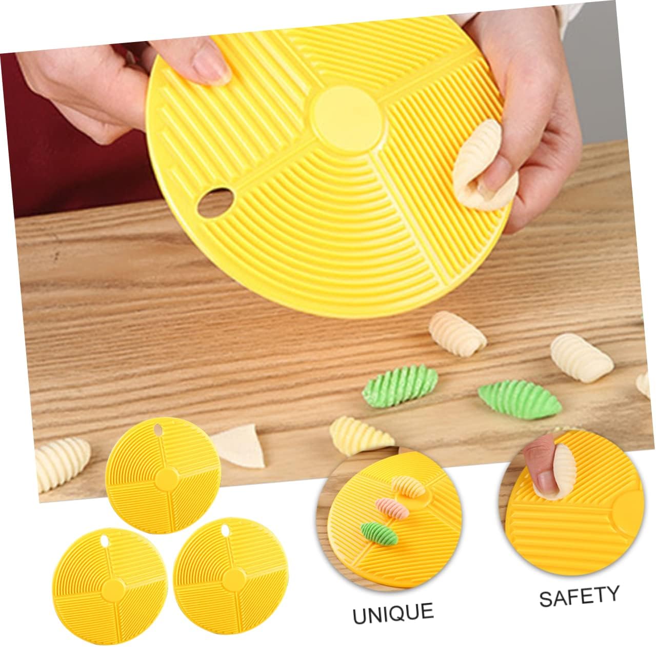 Pasta Board 3pcs Mochi Board Butter Molds Rigagnocchi Stripper Gnocchi Boards Board for Pasta Fettuccine Noodles Pasta Tagliatelle Pasta Home Tools Diy Conch Maker Plastic