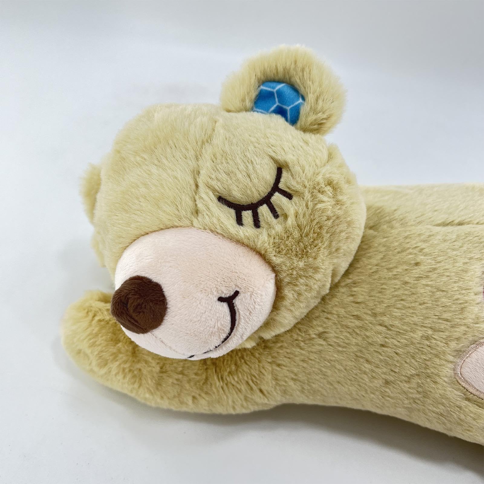 Jouet en peluche avec battement de cœur – Ours confortable pour chien de 14 cm, doux et amovible rembourré avec vibrations douces | Encourage les chats et chiots à se détendre, soutenir l'exploration