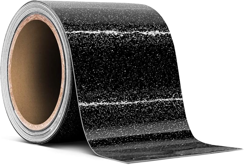 Fita adesiva vinílica preta metálica com brilho intenso VViViD para acabamento automotivo e arquitetônico – 7,62 cm x 9,14 m