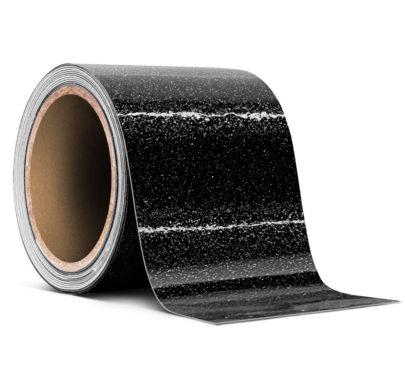 VViViD High Gloss Black Sparkle Metallic Air-Release Vinyl Adhesive Tape Roll (3 Inch x 30ft)