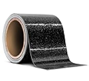 High Gloss Black Sparkle Metallic Air-Release Vinyl Adhesive Tape Roll (3 Inch x 30ft)