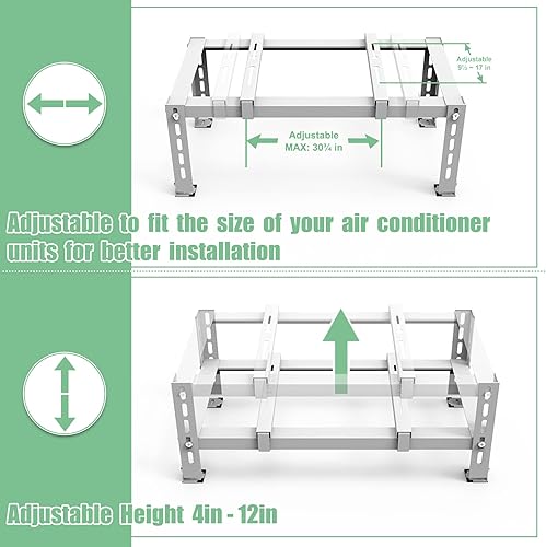 Miniatura 4 de Mini soporte de tierra dividido para aire acondicionado de 9,000 a 24,000 BTU, sistema de bomba de calor, soporte mini dividido ajustable resistente
