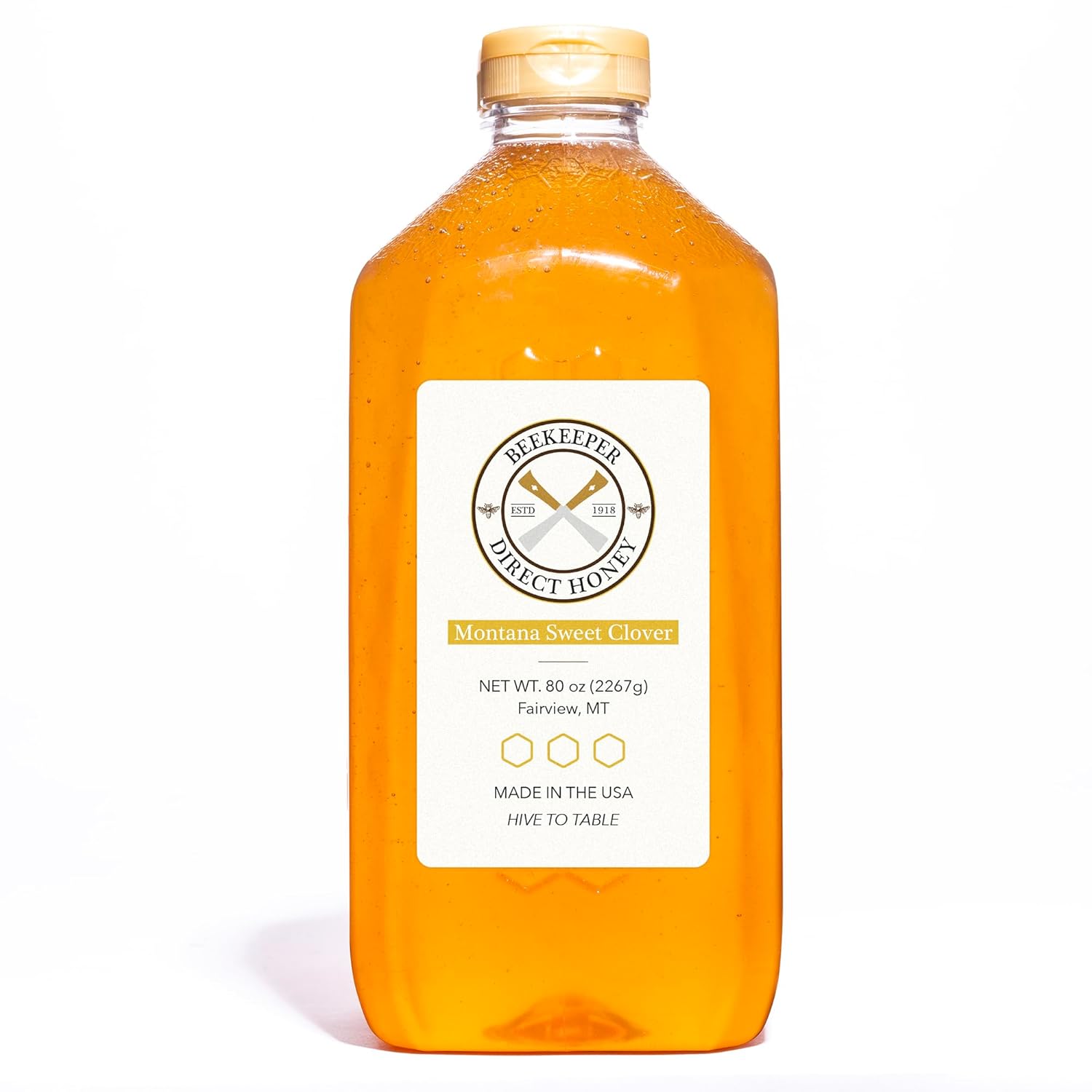 Beekeeper Direct Raw Unfiltered Honey - Clover Montana (5lbs)