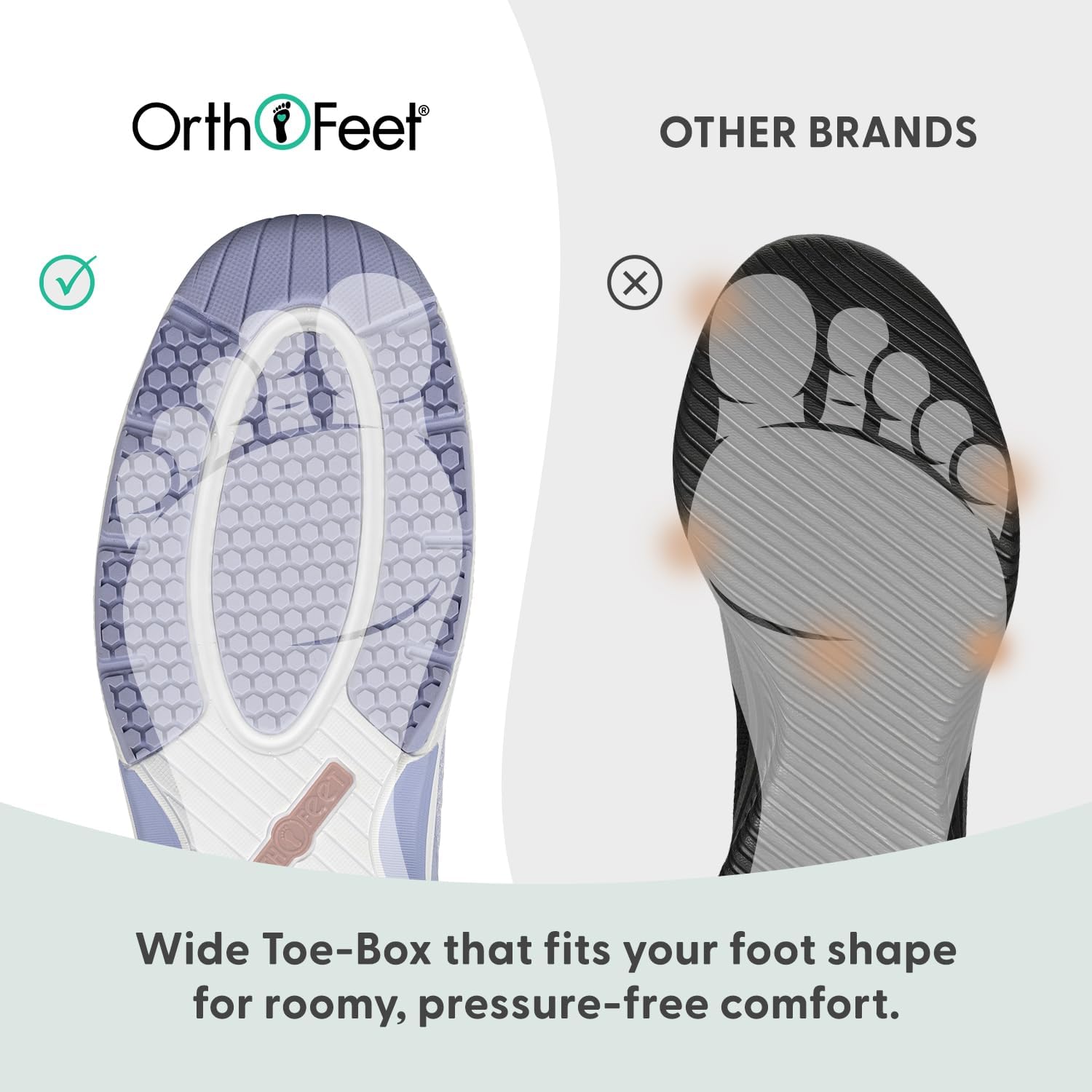 Orthofeet Women's Orthopedic Knit Coral Sneakers - Image 6