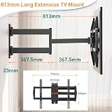 ELIVED 813mm Long Arm TV Wall Bracket for Most 37-75 Inch TVs, Universal Long Extension Arm Corner TV Wall Mount, With Tilt, Swivel, Up to 45 kg, Max VESA 600x400mm, EV1036 - 7