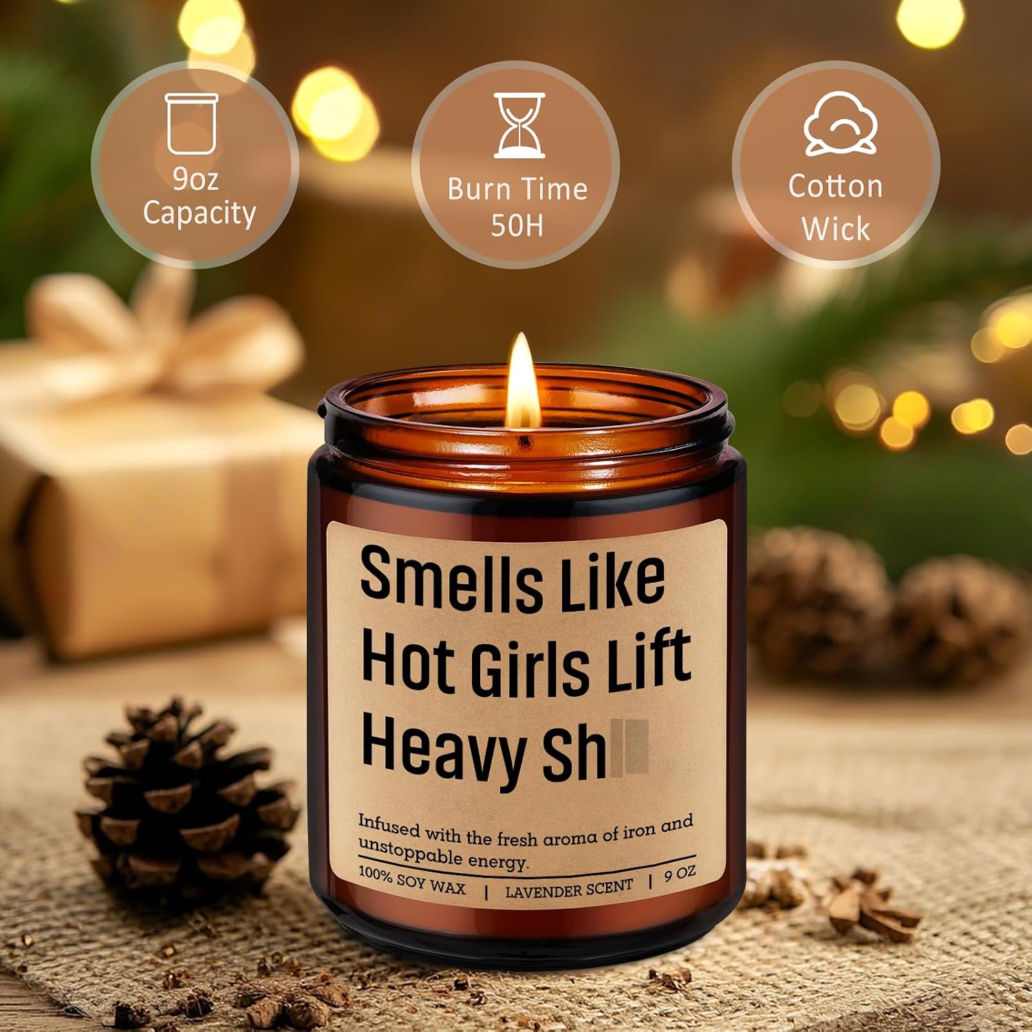 Miracu Candle, Gym Gifts for Women, Workout Gifts for Fitness Lovers Girl