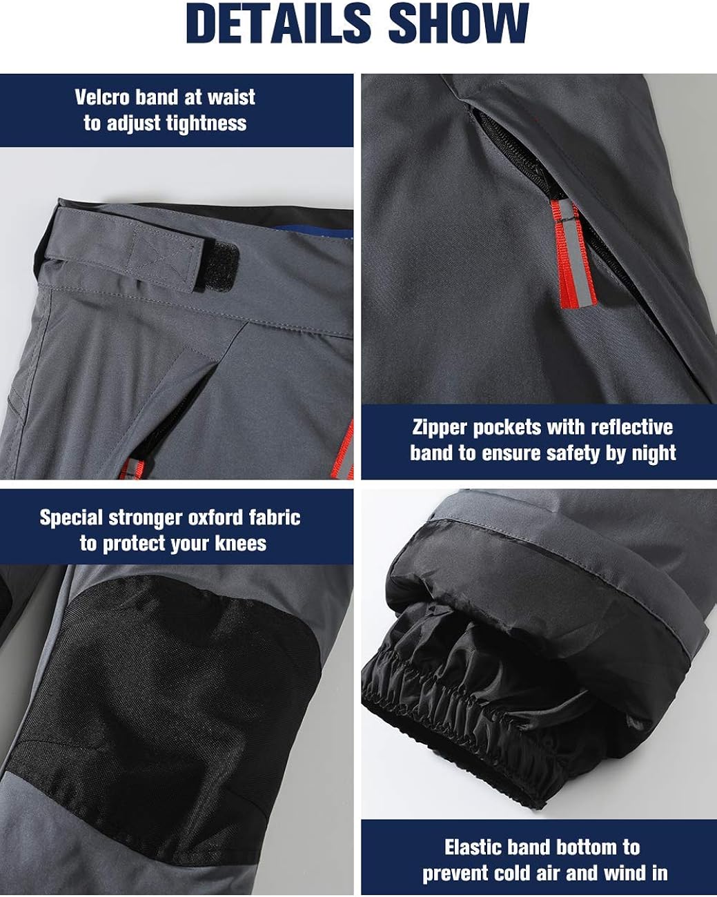 Camii Mia Big Boys Kids Snow Pants Insulated Snowboard Cargo Pants Winter Warm Outdoor Ski Pants : Sports & Outdoors